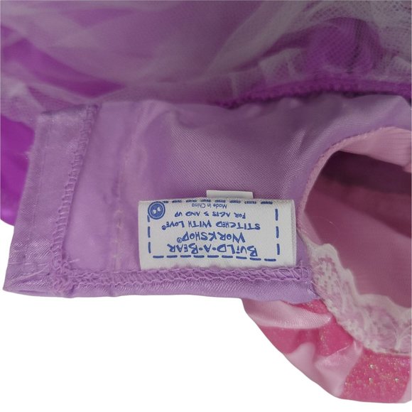 Build A Bear Workshop Disney Princess Rapunzel Tangled Gown Dress Purple Pink - Picture 11 of 11